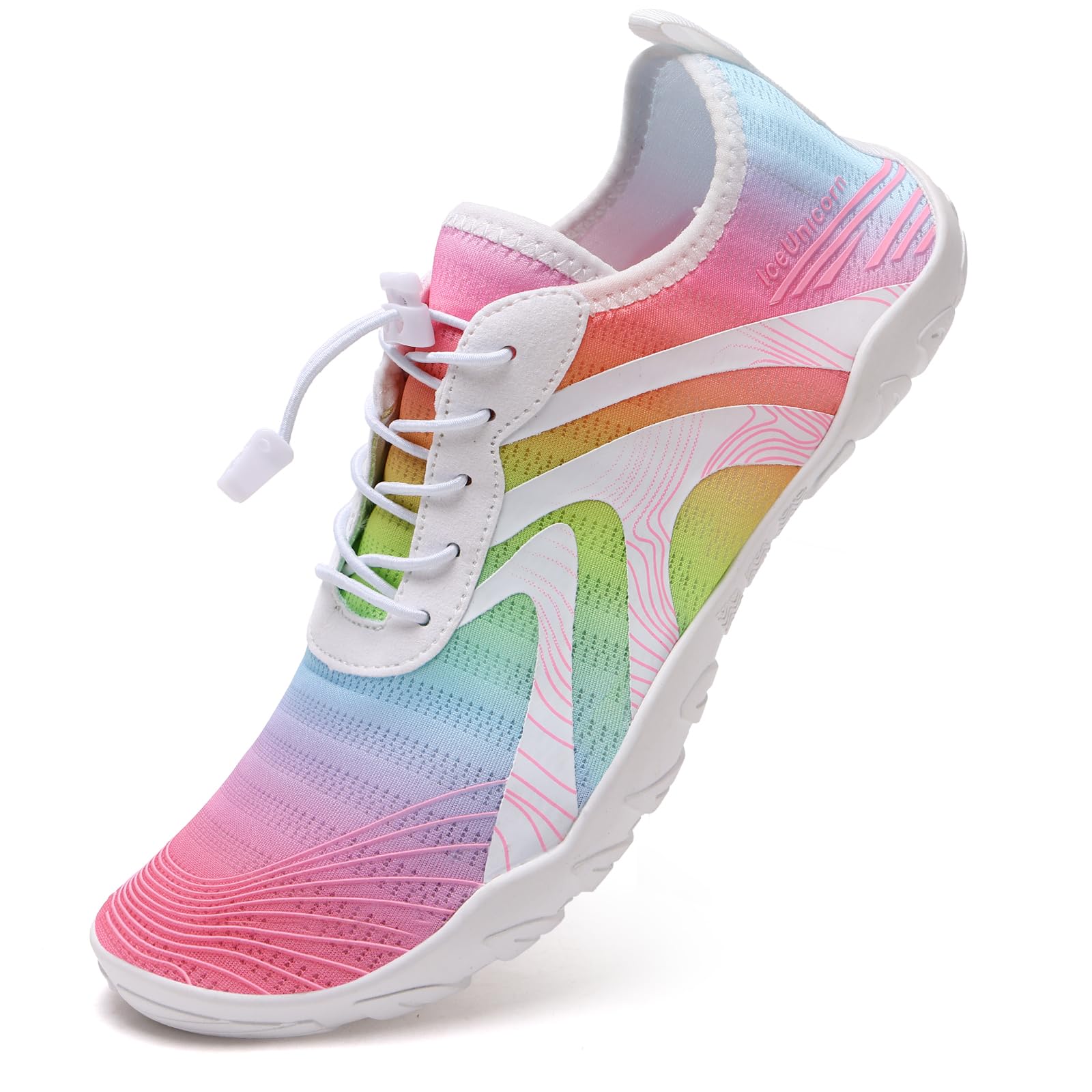 IceUnicorn Strandschuhe Badeschuhe Damen Herren Schwimmschuhe Aquaschuhe Sommer Schnell Trocknend Surfschuhe