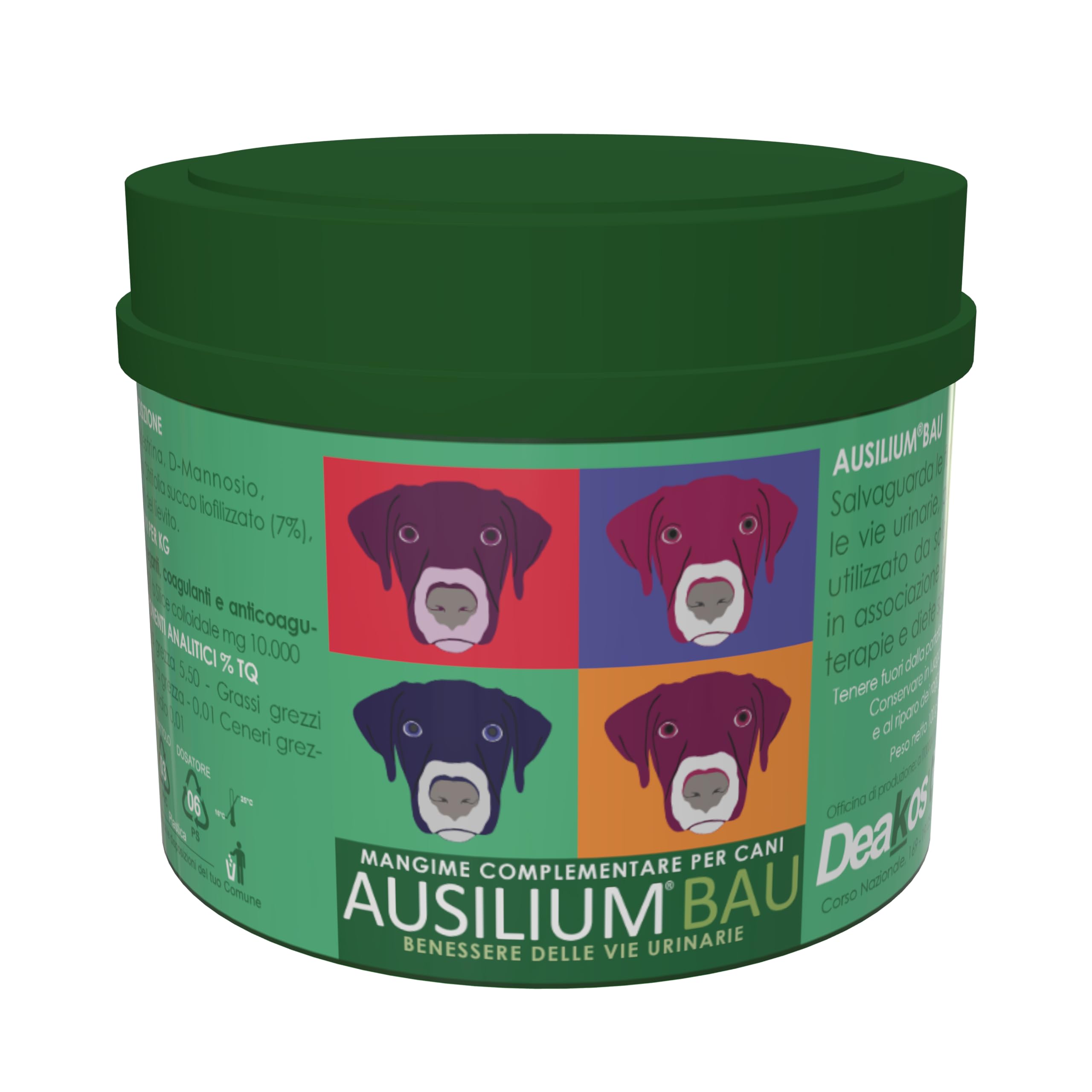 Ausilium Bau in Polvere 200g - Integratore Cane per il Benessere delle Vie Urinarie - Con D-Mannosio Puro e Morinda Citrifolia - Integratore per cani Senza Glutine e Lattosio