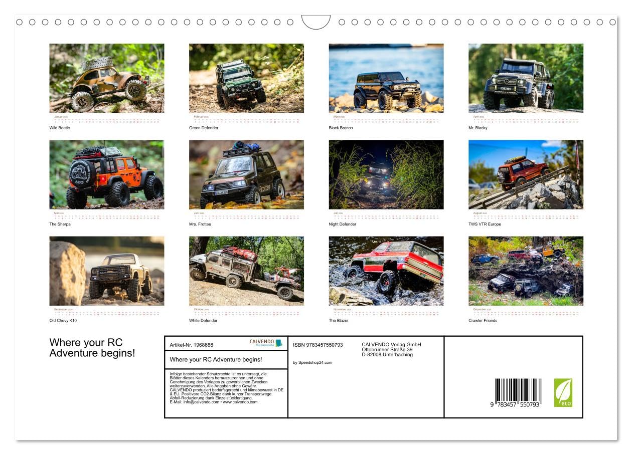Where your RC Adventure begins! (Wandkalender 2026 DIN A3 quer), CALVENDO Monatskalender: Crawler von Fotografiert von Crawlern Fahrern für Crawler Fans