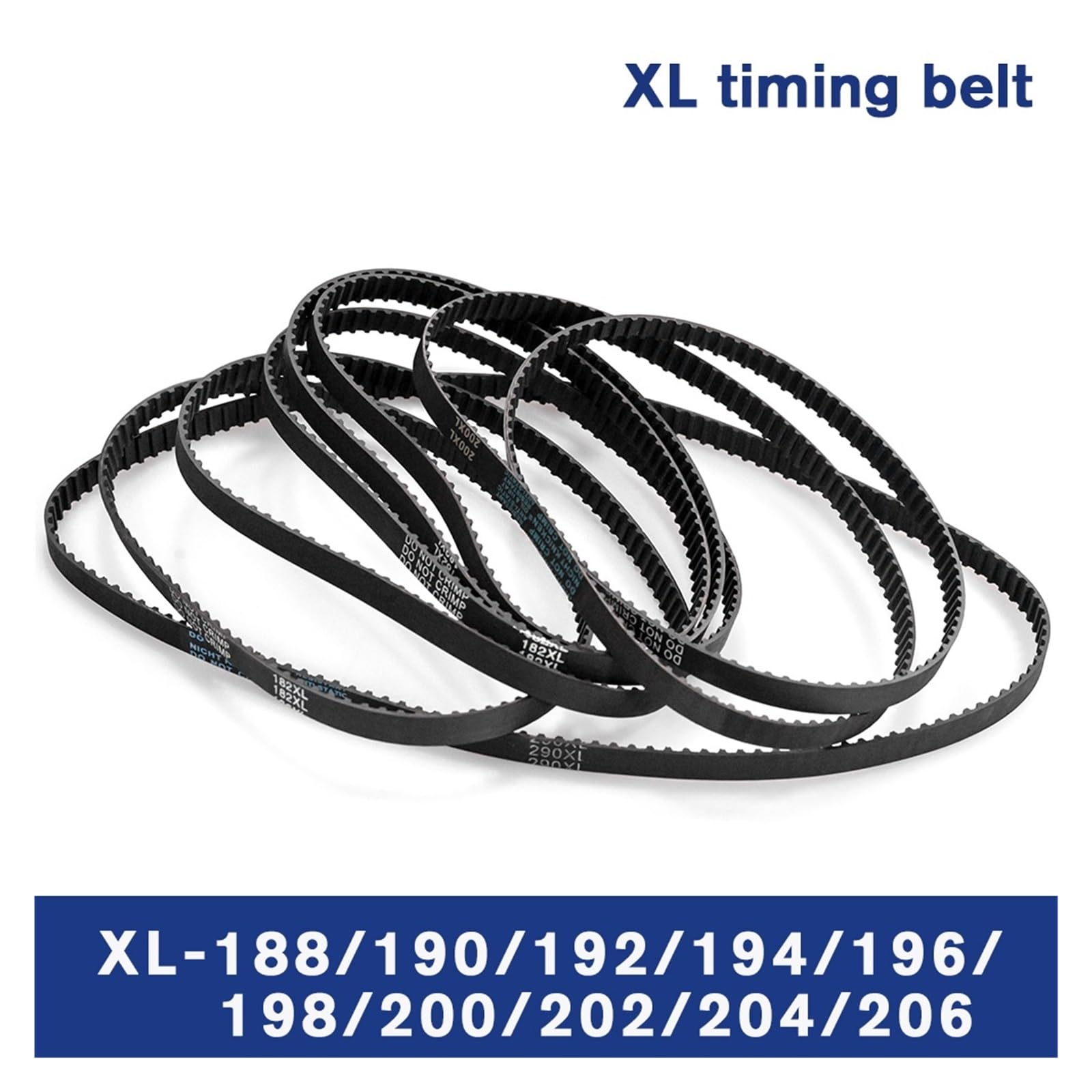 5 sztuk XL pasek rozrządu z pętlą zamkniętą zębata skrzynia biegów 188/190/192/194/196/198/200/202/204/206XL guma szerokość 6.4/9.4/10/12.7/15/20mm