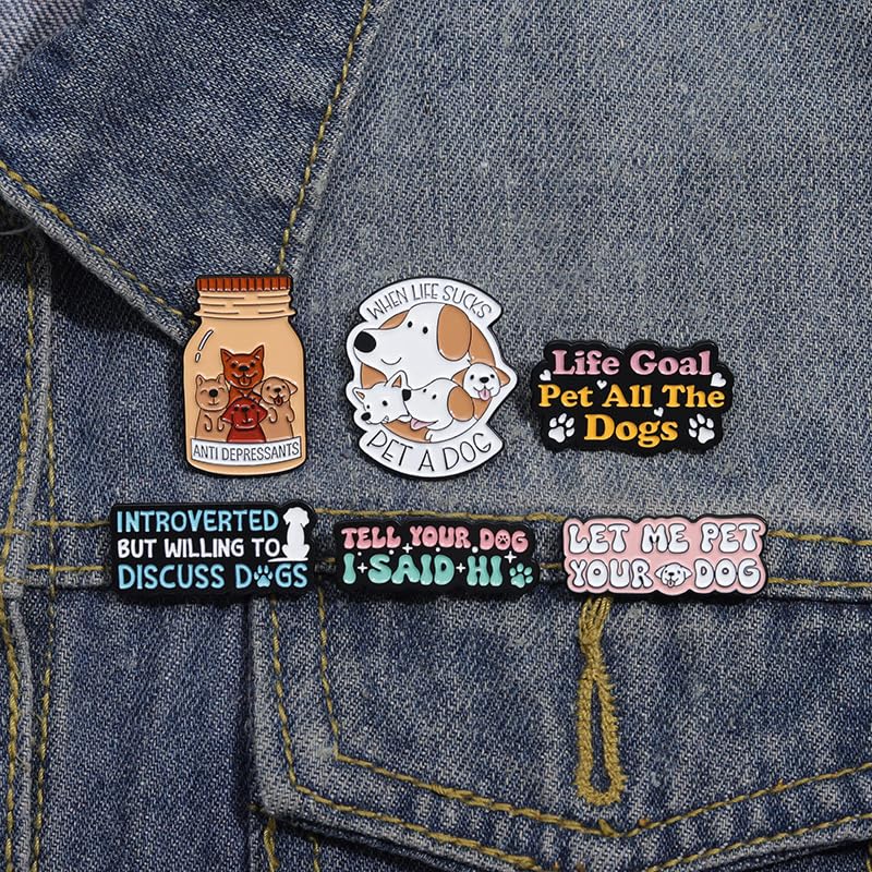 Anti Depressants Is Pet A Dog Enamel Lapel Pin Cartoon Medicine Bottle Metal Badge Brooch Pet Dog Series Fun English Letter Cartoon Brooch Accessories3