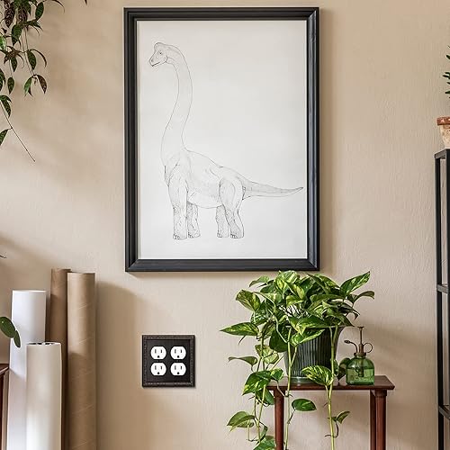 Vista 520 de Henne Bery Sunken Pearls - placa decorativa de pared para interruptor (Palanca simple, 2 unidades, níquel satinado)