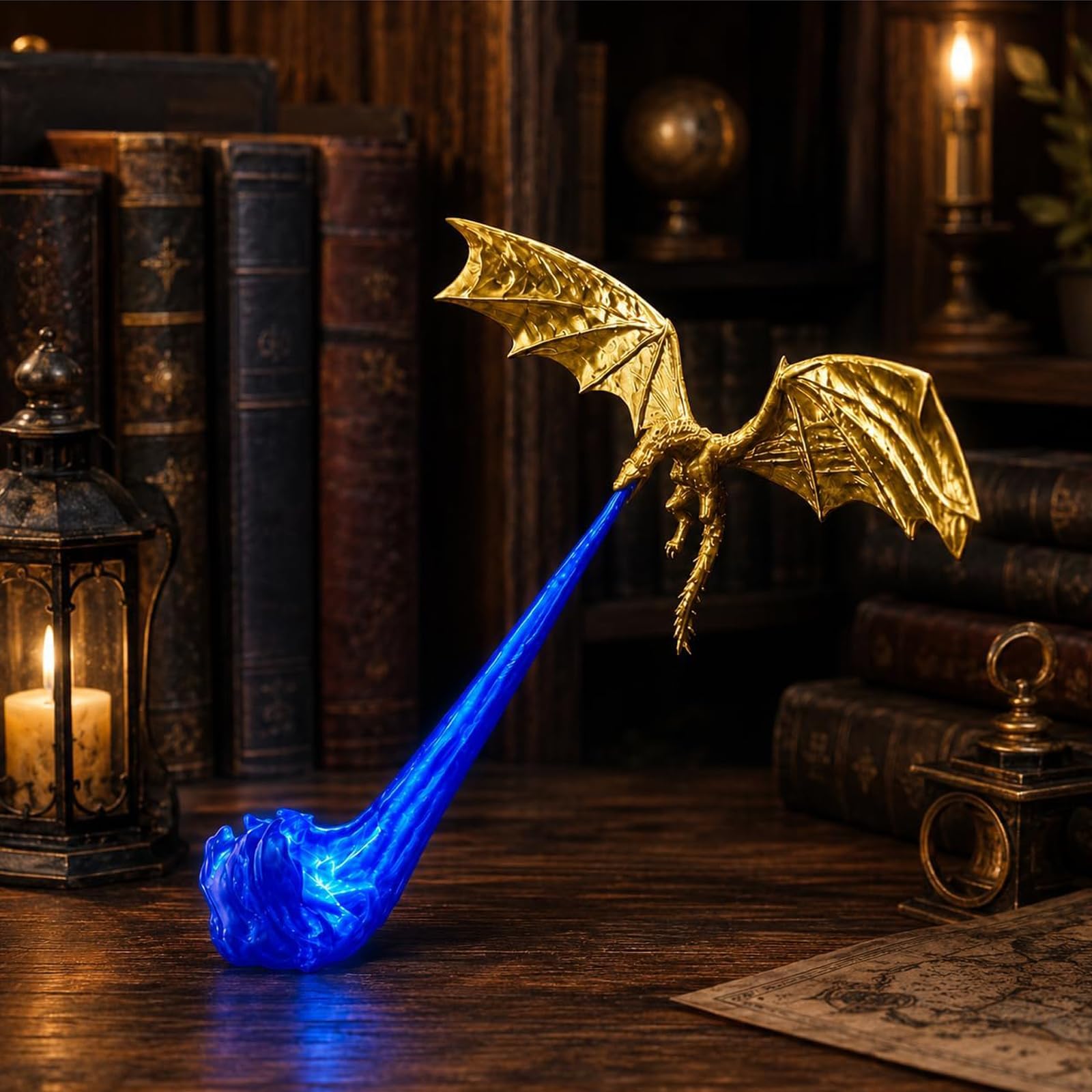 Dragon Bookshelf Nook Light,3D Printed Fire-Breathing Fantasy Shelf Decor — image 1