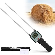 TK100H Hay Moisture Tester, Portable Accurate Hay Moisture Meter, Hay Moisture Tester Probe with Backlit Large Screen, Hay Tester Probe for Froage, Alfalfa Orchard Grass, Bales