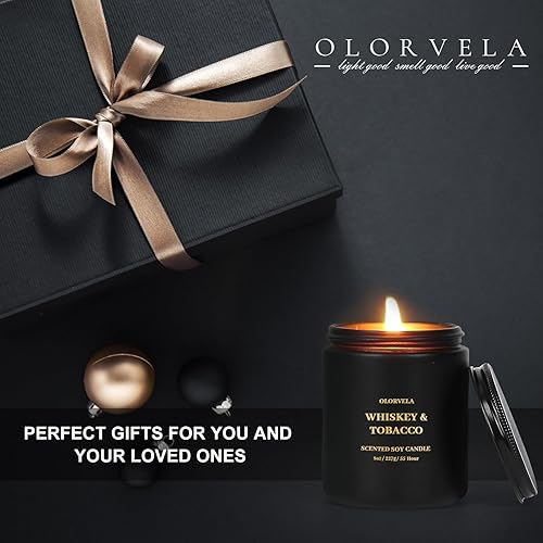 Miniatura 3 de olorvela Velas perfumadas para hombres, velas para el hogar, velas perfumadas, regalos para mujeres y hombres, 8 onzas, 50 horas de tiempo de