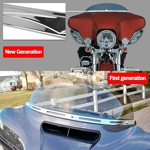 Miniatura 3 de FATExpress - Embellecedor de plástico para parabrisas de motocicleta Harley Electra Street Glide Touring Bike 2004 2008 2010 2012