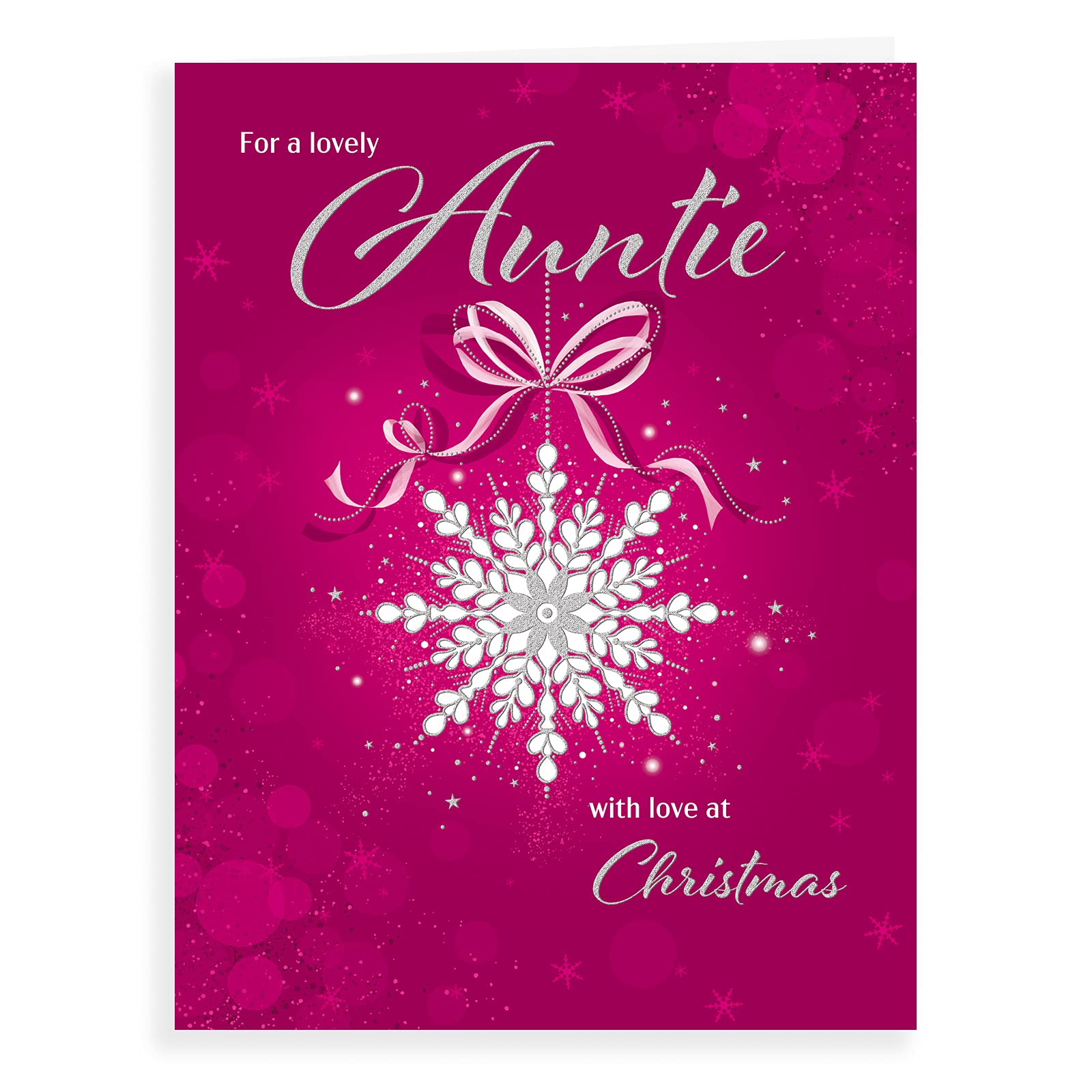 Piccadilly Greetings Classic Christmas Card Auntie - 8 x 6 inches, A41277