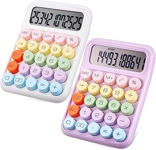 VILLCASE 2Pcs Calculadora Colorida Calculadora Simples Calculadora De Contabilidade Calculadora De Bolso Portátil Display Lcd Calculadora Digital Calculadora Básica Computador Mecânico