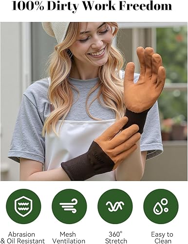 Miniatura 6 de VerdantVibes Juego de herramientas de jardín de 9 piezas, herramientas de mano de jardinería resistentes con agarres ergonómicos antideslizantes,