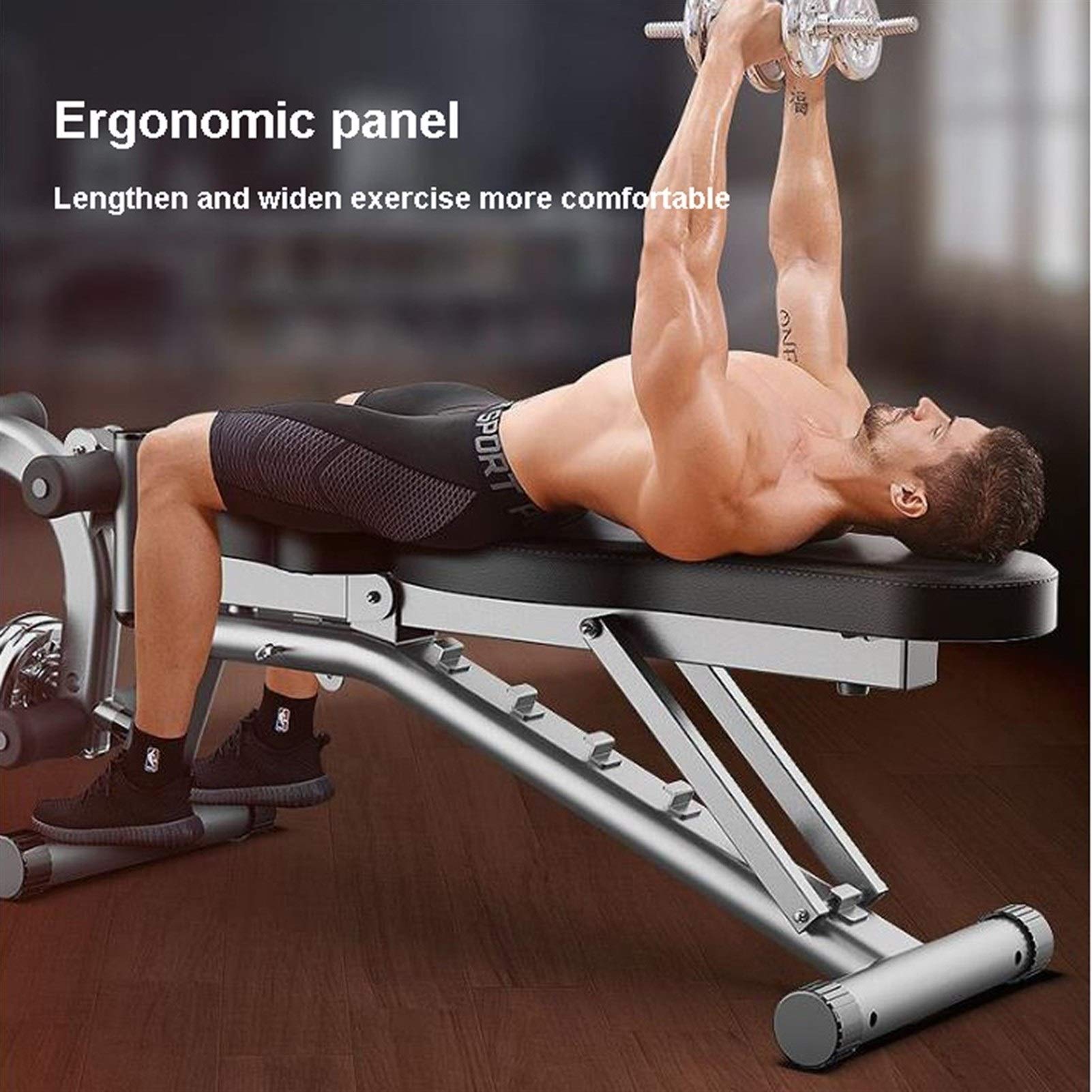Regulowana ławka do ćwiczeń Ławka do ćwiczeń Fitness Ławka regulowana Ławka do ćwiczeń w domu Trening w domu Siłownia Podnoszenie ciężarów Ławka do ćwiczeń brzucha Płaskie nachylenie Spadek Wielofunkc