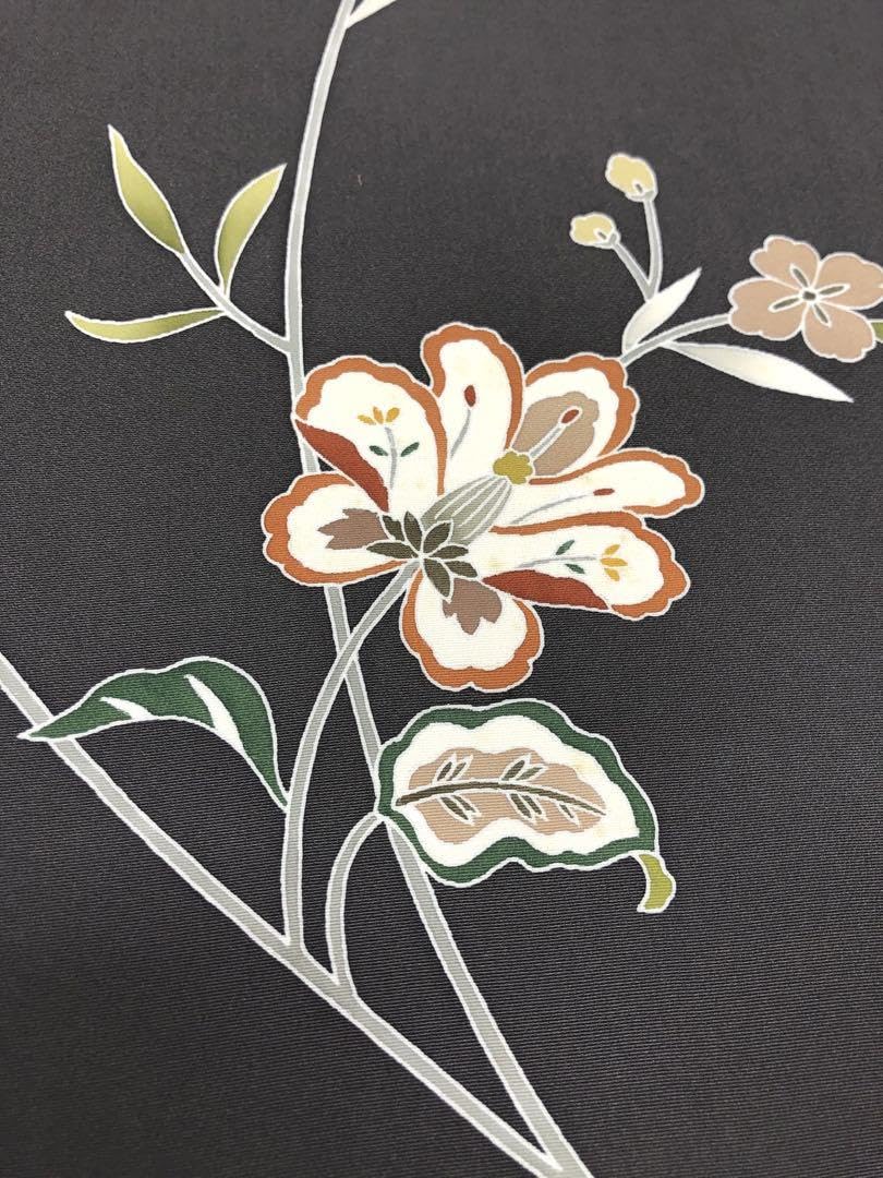 Amazon.co.jp: 付け下 千切屋謹製 羽衣染 刺繍 手描 紅消鼠色 