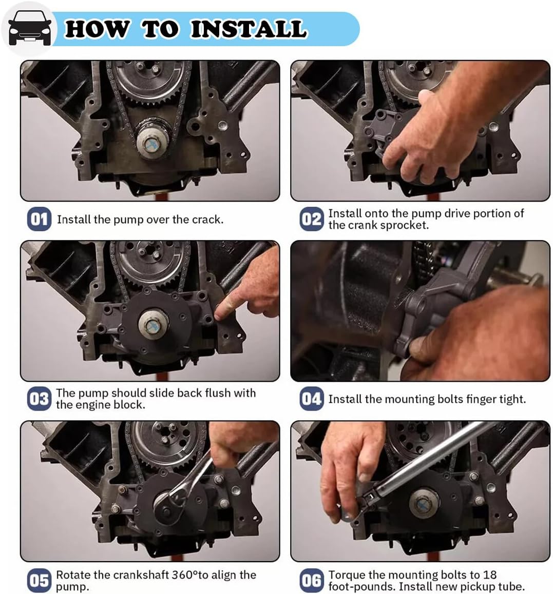 Melling M295HV High Volume Oil Pump Kit for GM 4.8L/5.3L/6.0L Engines - Compatible with Chevy Silverado, GMC Sierra, Cadillac Escalade, Includes Gaskets & Balancer Bolt, Replaces 12696357, 12586665
