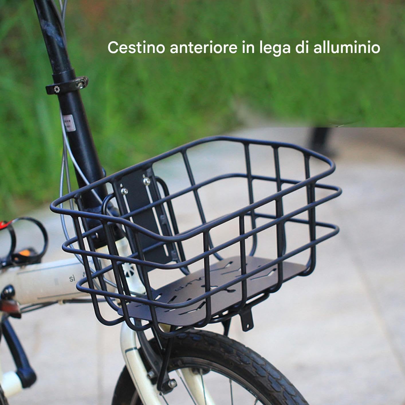 Cestino bici 20 Pollici Bici Scatola Portapacchi Anteriore Senza | Cesto Bici Senza Foratura Per Uomo Donna Cruiser Mountain Ciclismo Amico Peloso Portapacchi