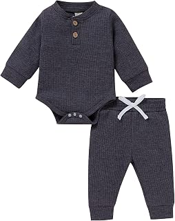 Roupas de outono para bebês recém-nascidos, meninos e meninas, 3, 6, 12, 18, 24 meses, conjunto de macacão e calça infantil de inverno, Cinza escuro, 0-3 meses