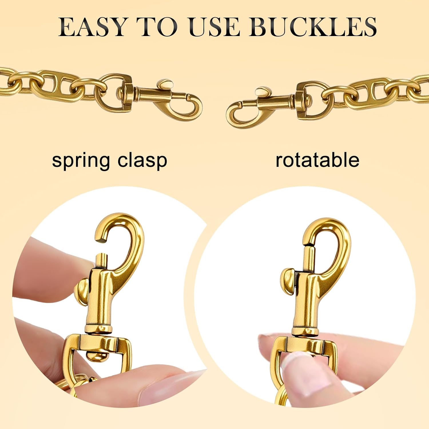 23"Antique Gold Purse Chain Strap, Vintage Brass Shoulder & Crossbody Chain, Bag Straps Replacement Compatible with Coach Handbags, Metal Chain Strap for Women’s Purses