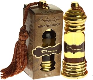 Prabhuji's Gifts Attar Perfume Oil Prema - Body Perfume Blended with Essential Oils - Vegan Perfume Oil - Long-Lasting Perfume for Women & Men - Arabian Fragrance - (6mL)