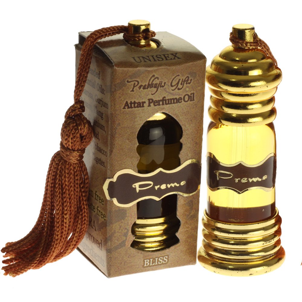 Prabhuji's Gifts Prema Attar Perfume Oil – Unisex Body Fragrance, Essential Oil Blend, Vegan, Long-Lasting Scent, 6 mL