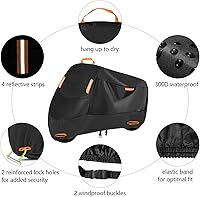 Vista 2 de SECELES Funda para motocicleta de 300D, SECELES Funda resistente para scooter Vespa para todas las estaciones, impermeable al aire libre