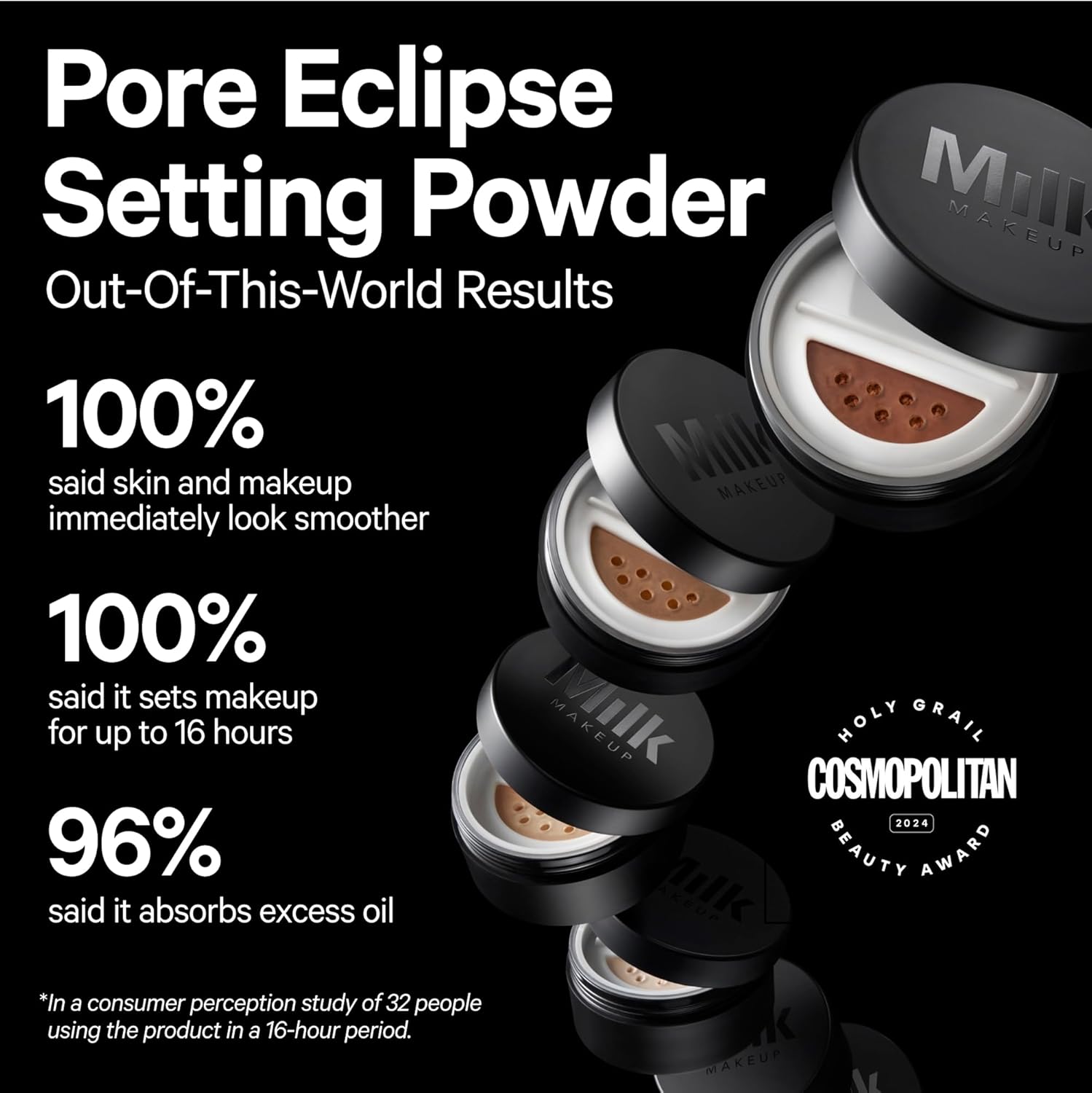 Milk Makeup Pore Eclipse Matte Translucent Setting Powder – Controls Shine, Blurs Pores + Sets Makeup Up to 16 Hours – Weightless, Talc-Free Formula with a Matte Finish - Image 2