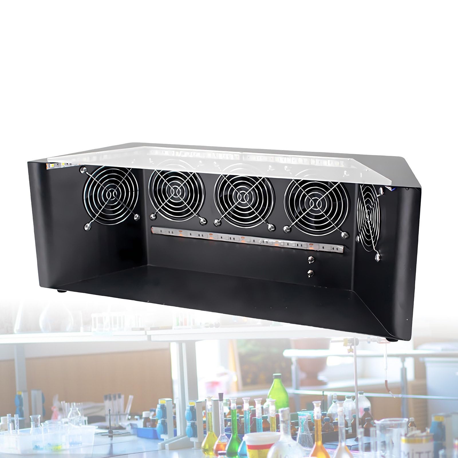 Leise Laminar Flow Haube, Tragbare Laminar Flow Haube, ISO 5 Laminar Flow Haube mit LCD Reparatur Arbeitsbank für Labor Arbeitsplatz und Werkstatt