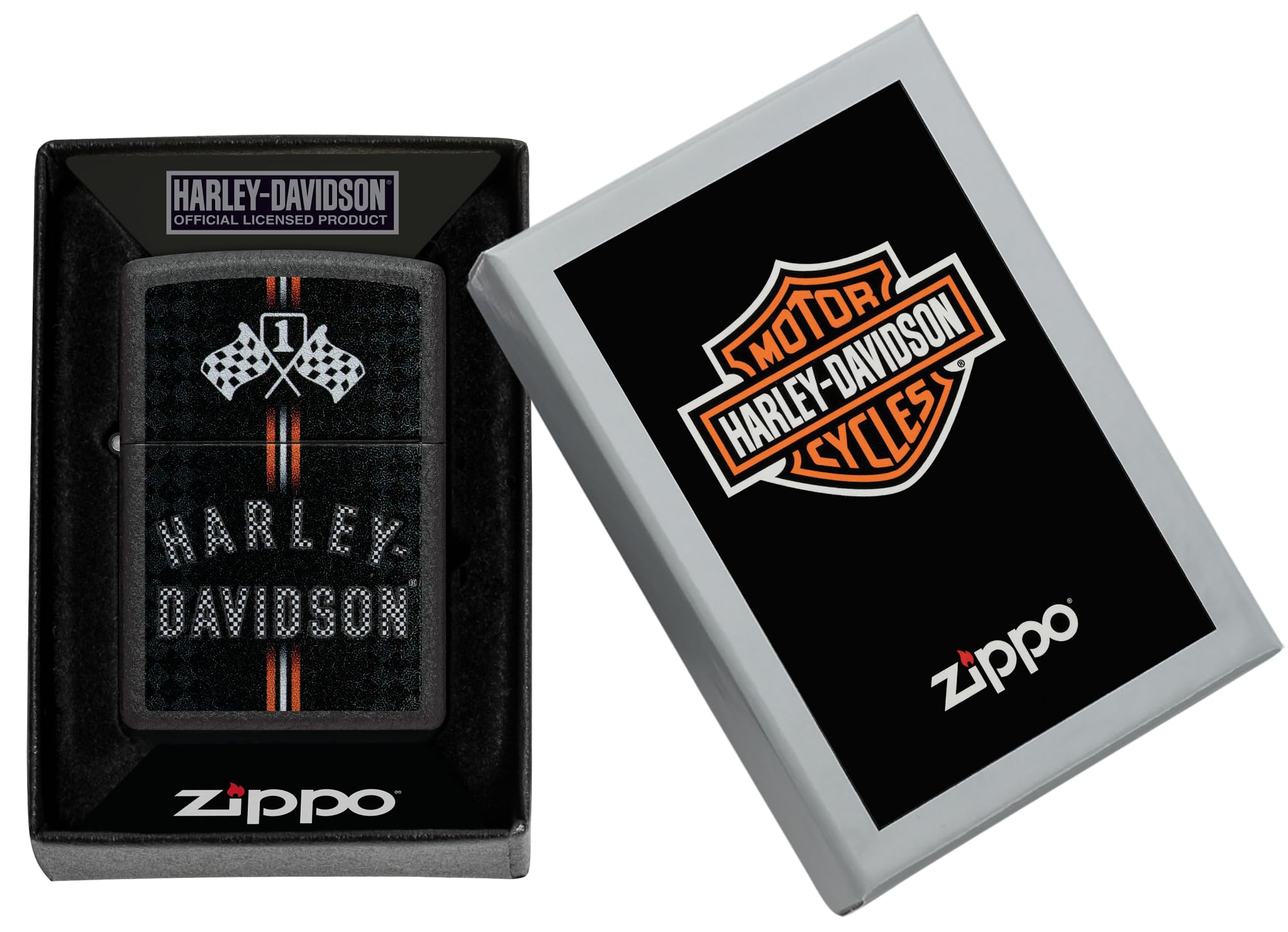 Amazon.co.jp: Zippo ハーレーダビッドソン チェックフラッグデザイン 