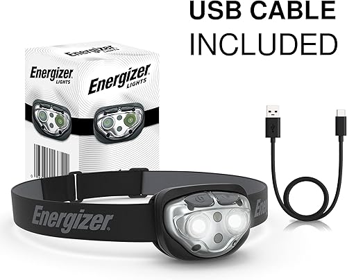 Miniatura 3 de Energizer Linterna frontal LED recargable negro y LED PRO paquete de 2 faros delanteros resistentes al agua IPX4 faros delanteros de alto