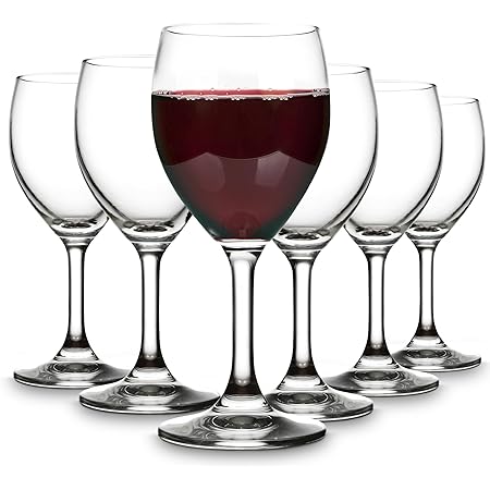 Amazon.com | LAV 8.25 Ounce White Wine Glasses | Empire Collection ...