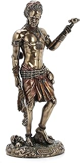 8.5" Eshu The Divine Trickster God of The Yoruba Cold Cast Resin Antique Bronze Finish Statue
