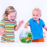 Vista 2 de Mifoci 3 peceras de plástico transparente para peces, pequeñas peceras de plástico inastillables, acuario de plástico redondo transparente