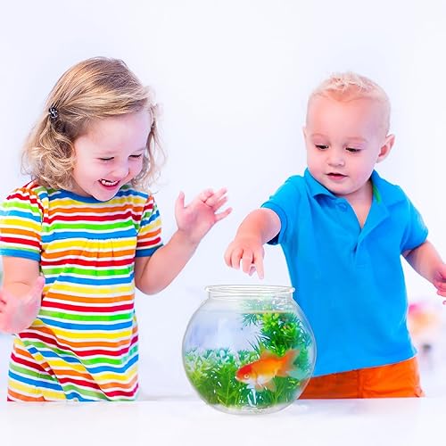 Miniatura 2 de Mifoci 3 peceras de plástico transparente para peces, pequeñas peceras de plástico inastillables, acuario de plástico redondo transparente para