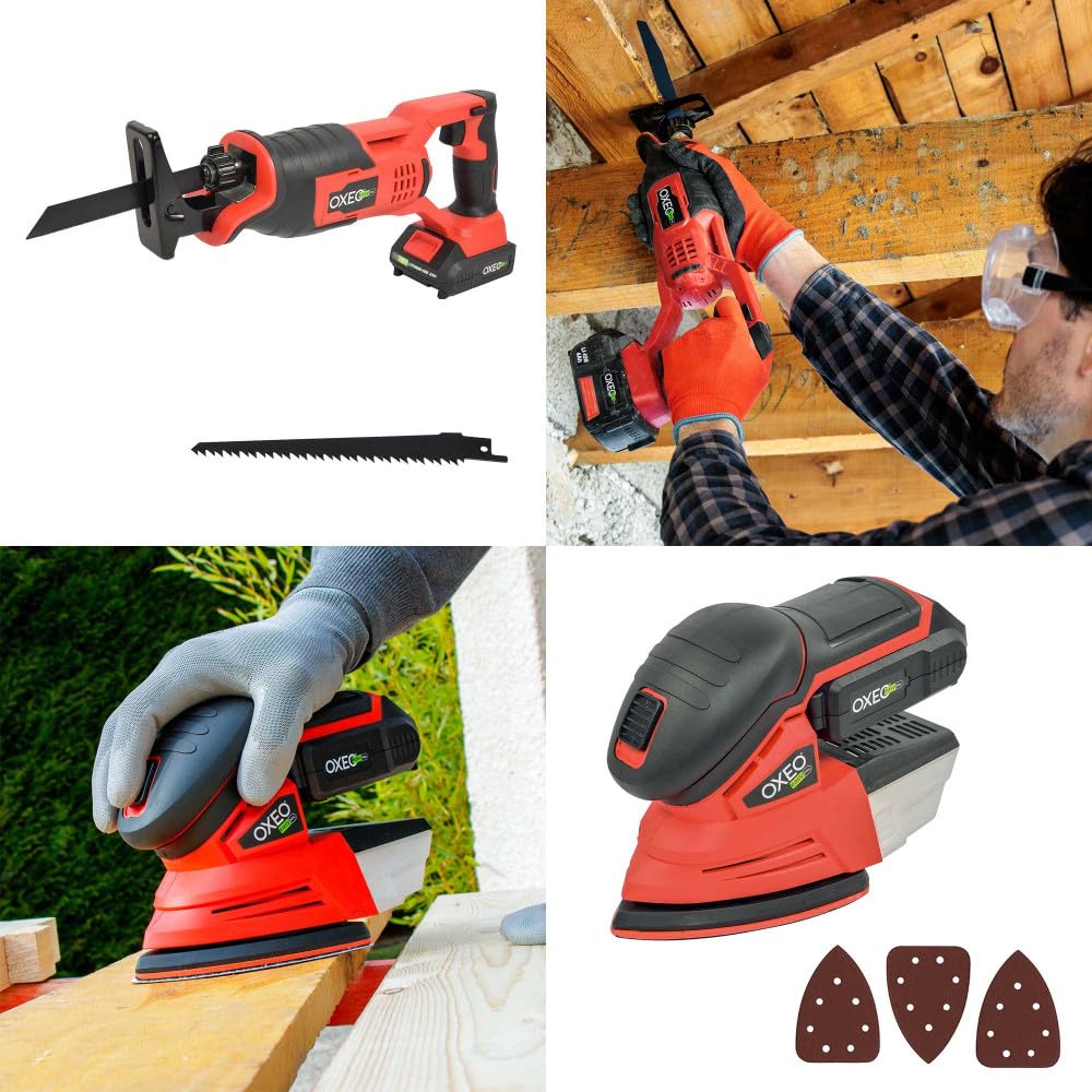 Pack complet Bricolage Easy Full : Perceuse/Perfo/Meuleuse/Scie sauteuse/circulaire/sabre/ponceuse/batteries 4Ah/2Ah