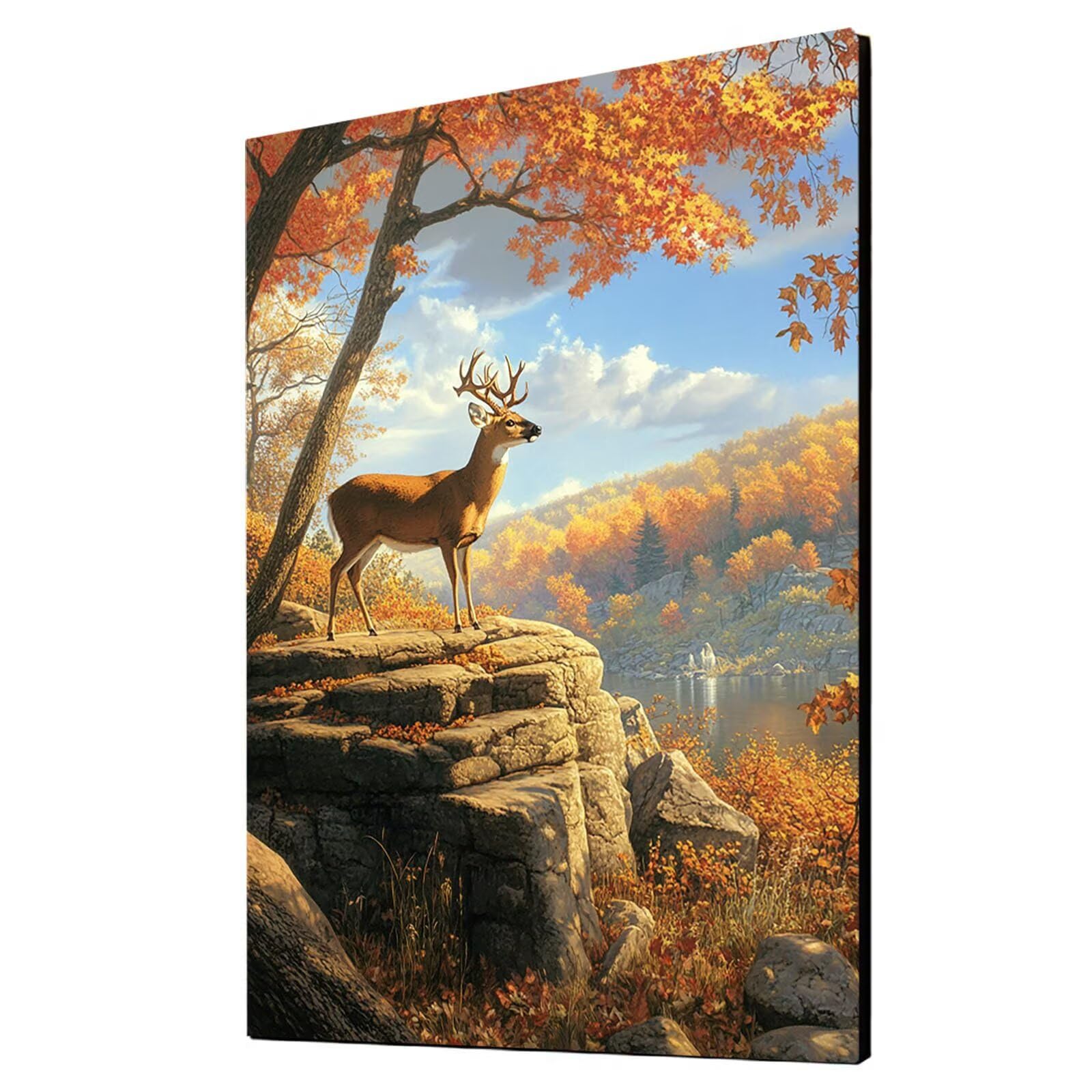 Malowanie po numerach, dla dorosłych, zwierzę, malowanie według numerów, zestawy jelenia, hobby dla dorosłych i kobiet, artykuły artystyczne, 82 x 100 cm, sztuka ścienna, przejrzystość kolorów, płótno