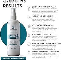Vista 3 de Lillian Ruff Champú seco para perros sin agua sin enjuague con aceites esenciales hidratantes, champú seco con pH equilibrado para perros, limpia