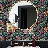 Vista 16 de Boho Wave Leaf Geometric Wallpaper, Cream PVC, Peel and Stick, Removable, Renter Friendly, Vintage, Modern, Easy DIY, 1 Roll = 17.71x118.1in