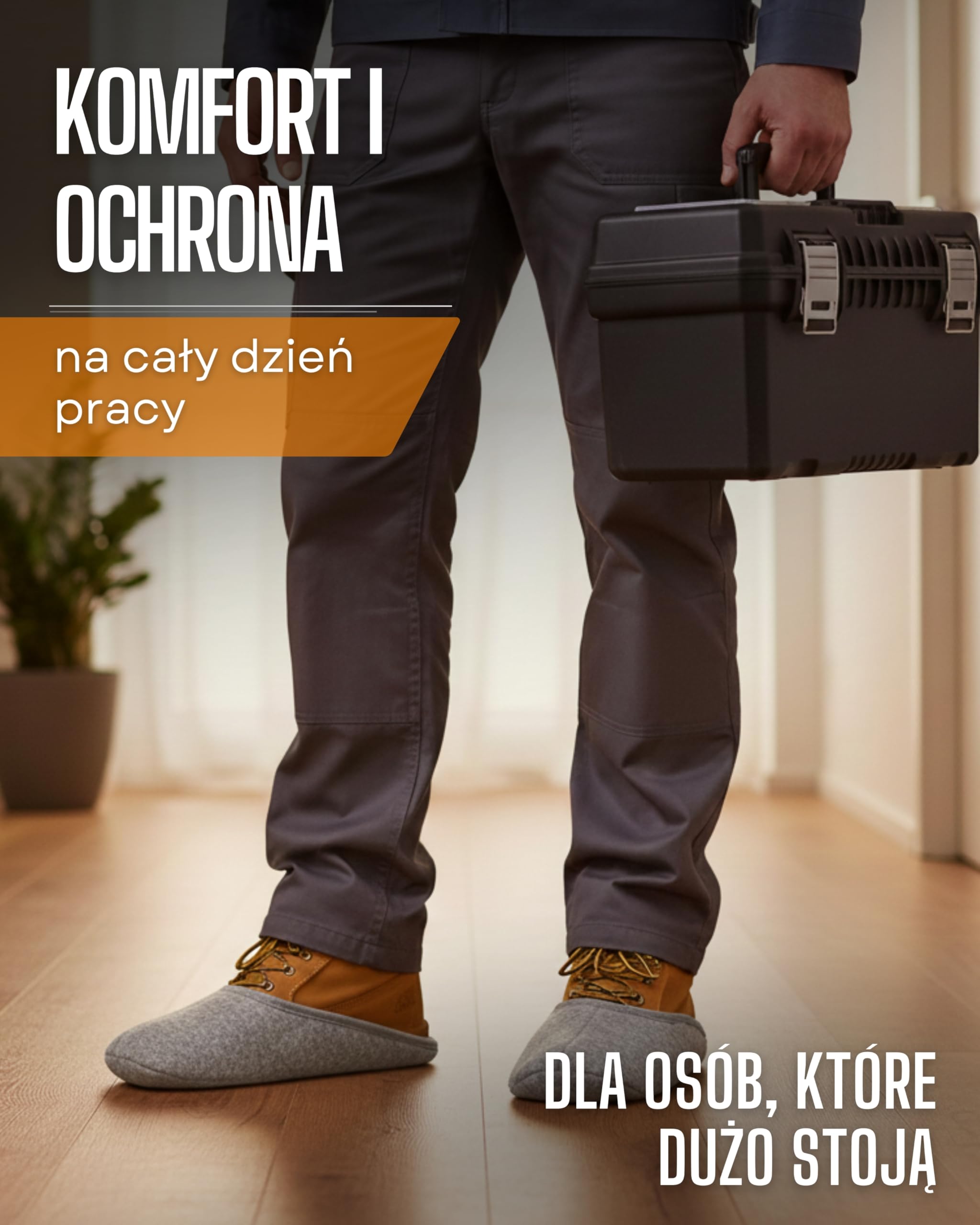 Kapcie do użytku wewnętrznego, muzealne z/pod podeszwą ABS, filcowe kapcie dla rzemieślników, dla odwiedzających chroniące przed brudem i zarysowaniami, prane kapcie dla gości
