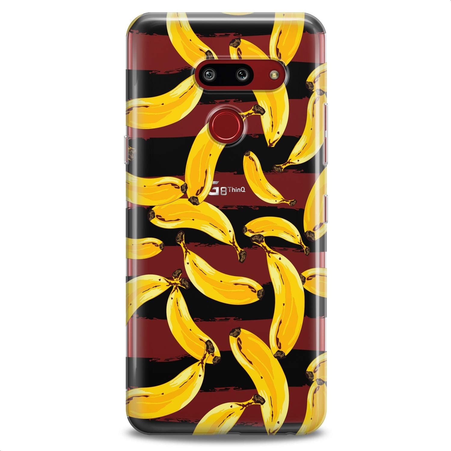 Case Replacement for LG G7 ThinkQ Fit Velvet G6 V60 5G V50 V40 V35 V30 Plus W30 Cute Slim fit Bananas Clear Soft Flexible Silicone Women Girls Yellow Design Print Awesome Kawaii image 4