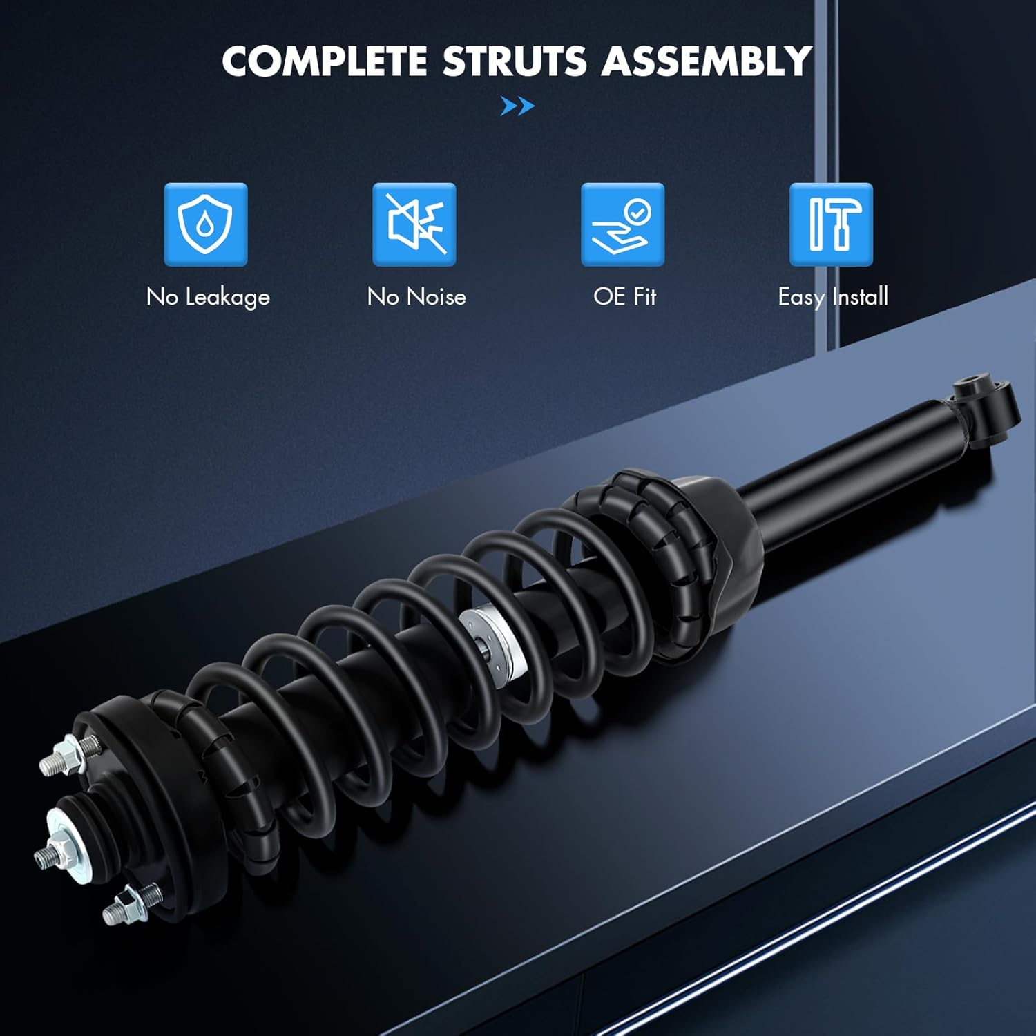 ASAPE 4PCS Front Rear Complete Struts Assembly w/Coil Spring Shock Absorber Fit for 1997 1998 1999 2000 2001 for Honda CR-V Shock Absorber Assembly Replace OE 171583R 171583L 171325