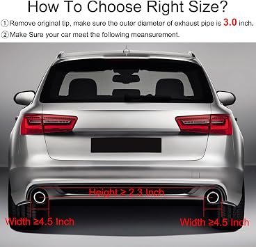 3 to 4 Inch Exhaust Tip Carbon Fiber 3 Inch Inlet 4 Inch Outlet Exhaust Tip