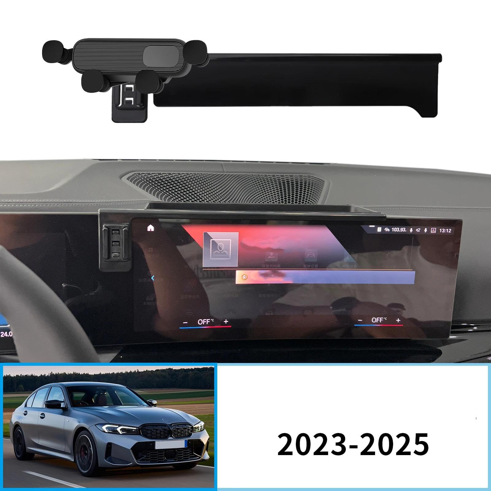 Uchwyt Samochodowy na Telefon dla BMW serii 3 i3 2023-2025, uchwyt samochodowy na telefon komórkowy, stojak na nawigację GPS (ładowanie)