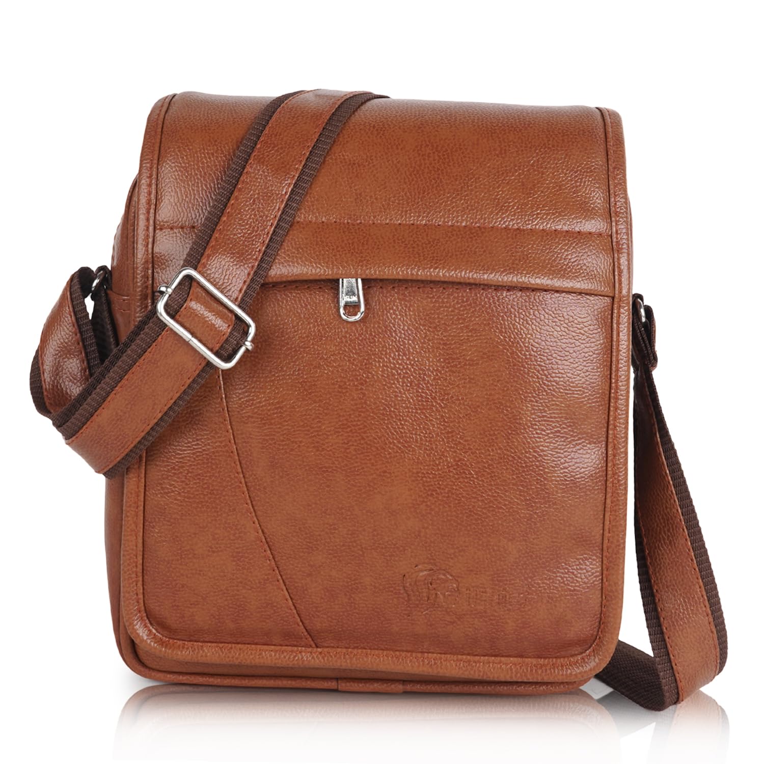 PU Leather Shoulder Bag for Men/Travel Bag/Cross Body Bag/Office Business Bag/Messenger Bag/Stylish sling Bag for Men (Tann)-image-21