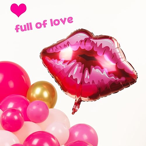 Miniatura 5 de Kit de arco de guirnalda de globos de color rosa intenso y dorado, 140 unidades de color rosa magenta intenso con globos dorados cromados y globos