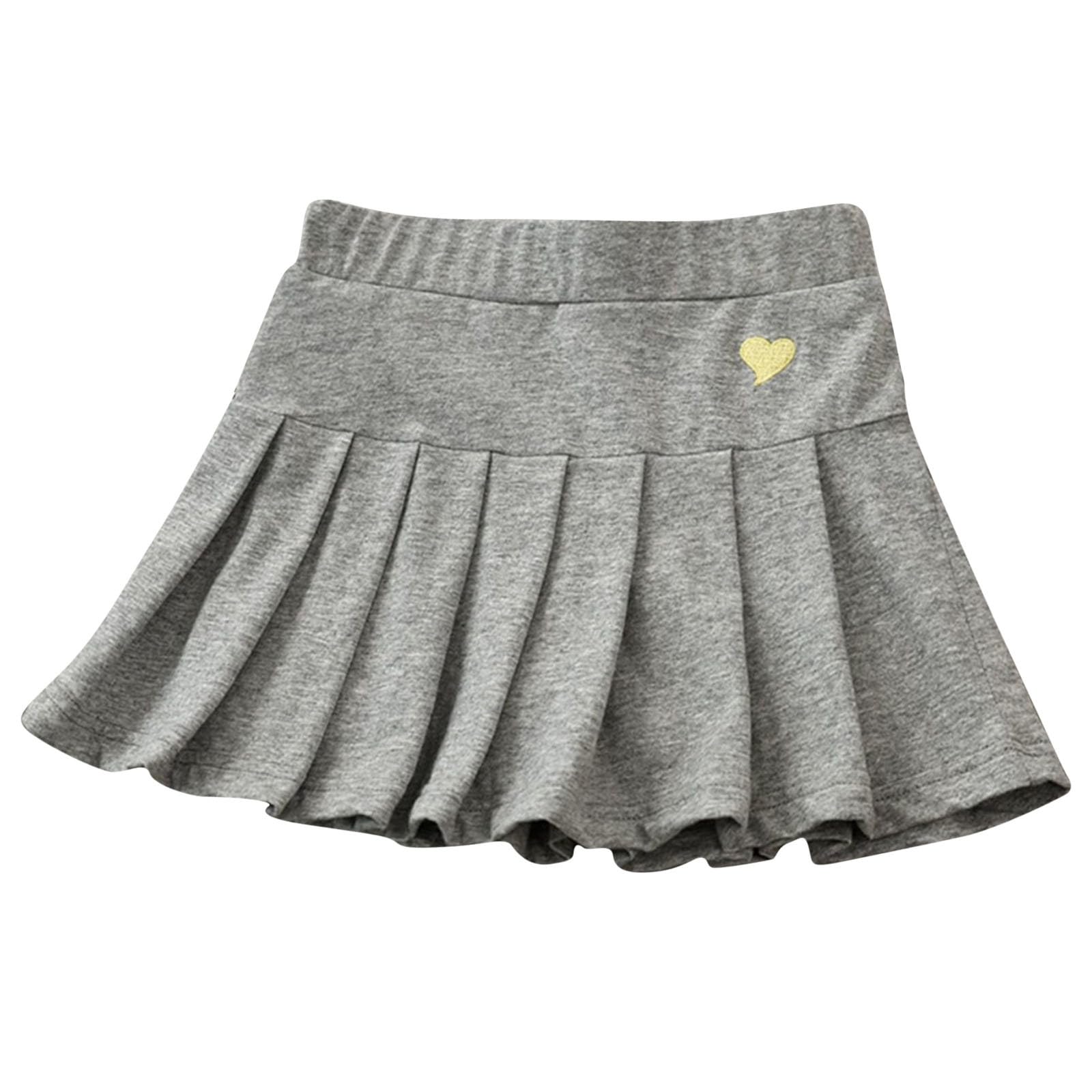 Gonne da bambina, elasticizzate, a vita alta, tinta unita, a pieghe, per corsa, sport, tennis, skater, 3-13 anni