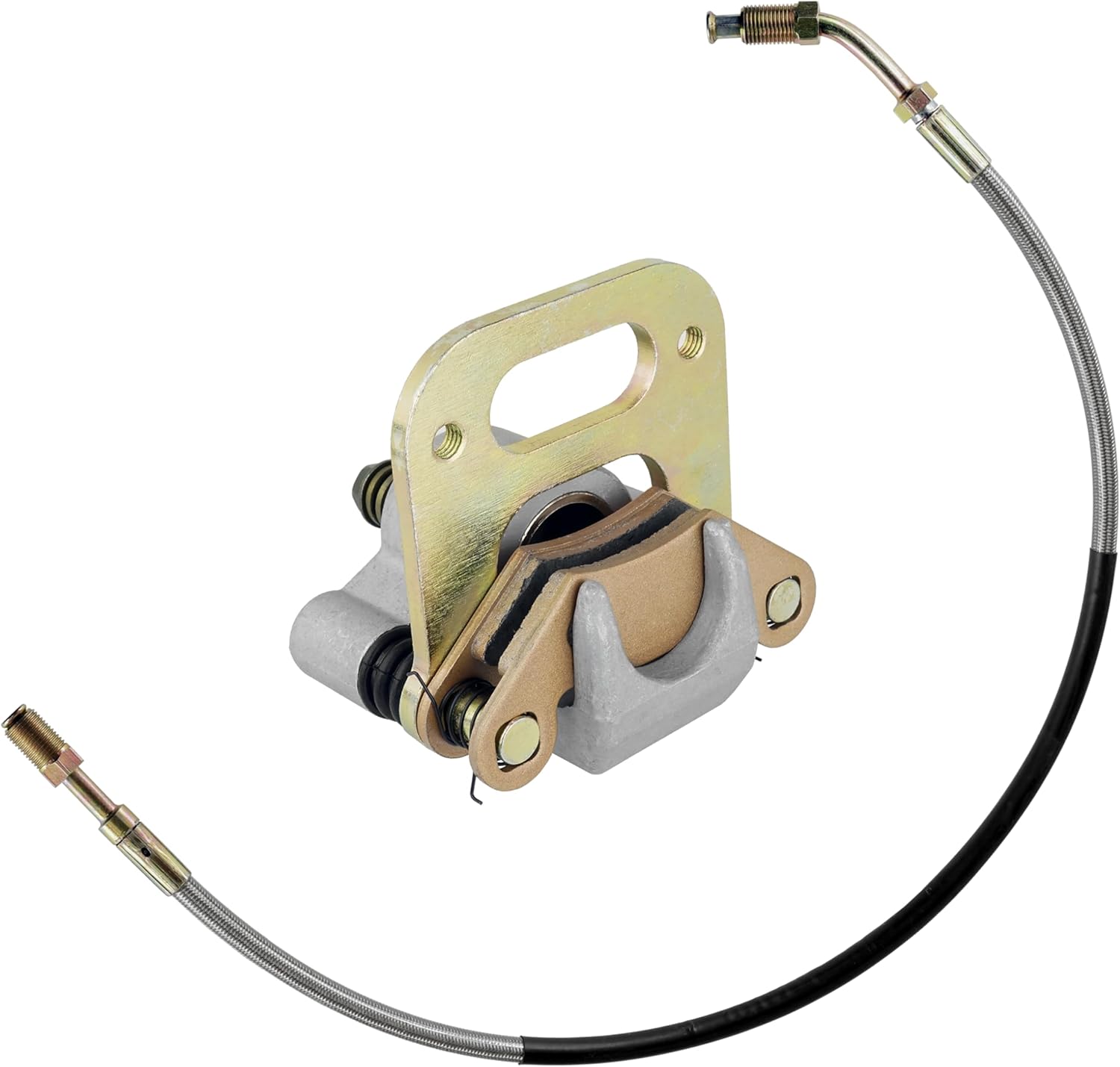 Caltric Brake Caliper w/Pad & Line Compatible with Polaris Worker 500 1999 / Xplorer 500 1997 / Magnum 425 4x4 1995-1998 / Magnum 425 6x6 1996-1997 / Magnum 500 1999-2000 Front Left