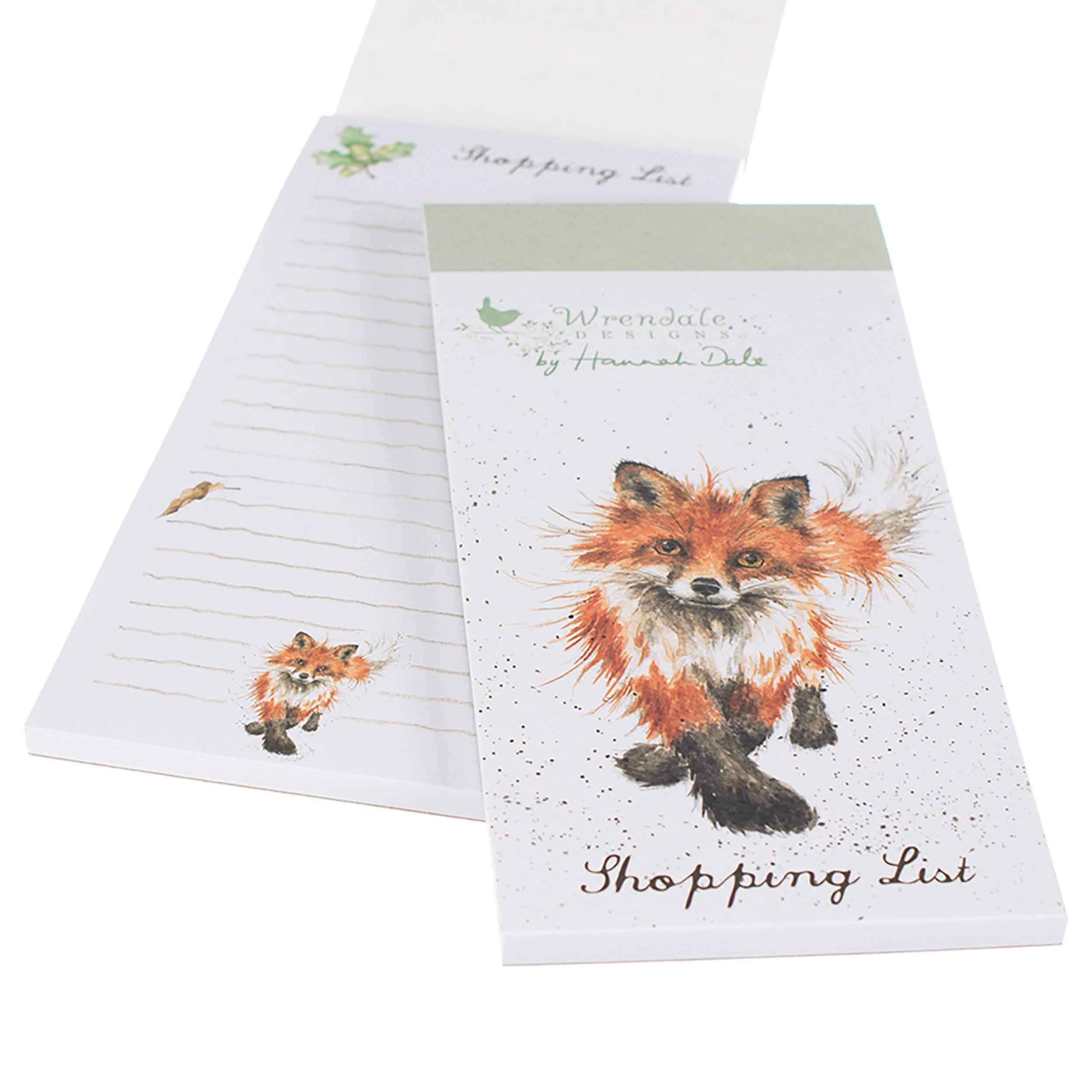 Wrendale Designs Magnetic Shopping Pad - The Foxtrot - Fox (SP006)