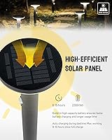 Vista 3 de Yoolax - Luces solares para camino, con sensor de movimiento, para exteriores, paquete de 2 unidades, impermeables, del atardecer al amanecer, luces