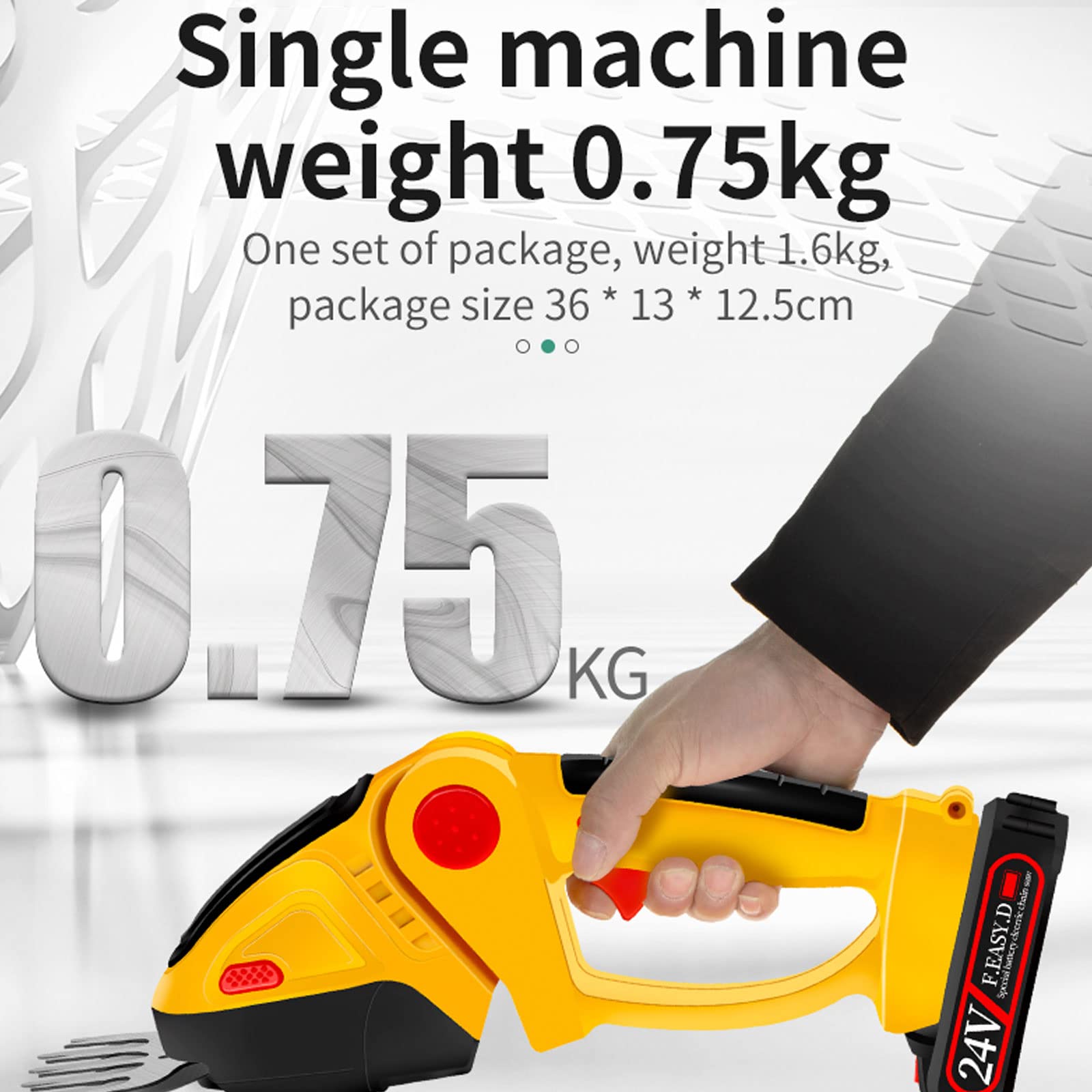 Nożyce Do Żywopłotu Nożyce Do Trawy, Ręczne Bezprzewodowe Nożyce Do Trawy Trymer Obsługa Jedną Ręką Ip67 Wodoodporny, 2 W 1 1500 Mah Elektryczne Nożyce Do Trawy Z Regulacją Wielu Perspektyw,36V