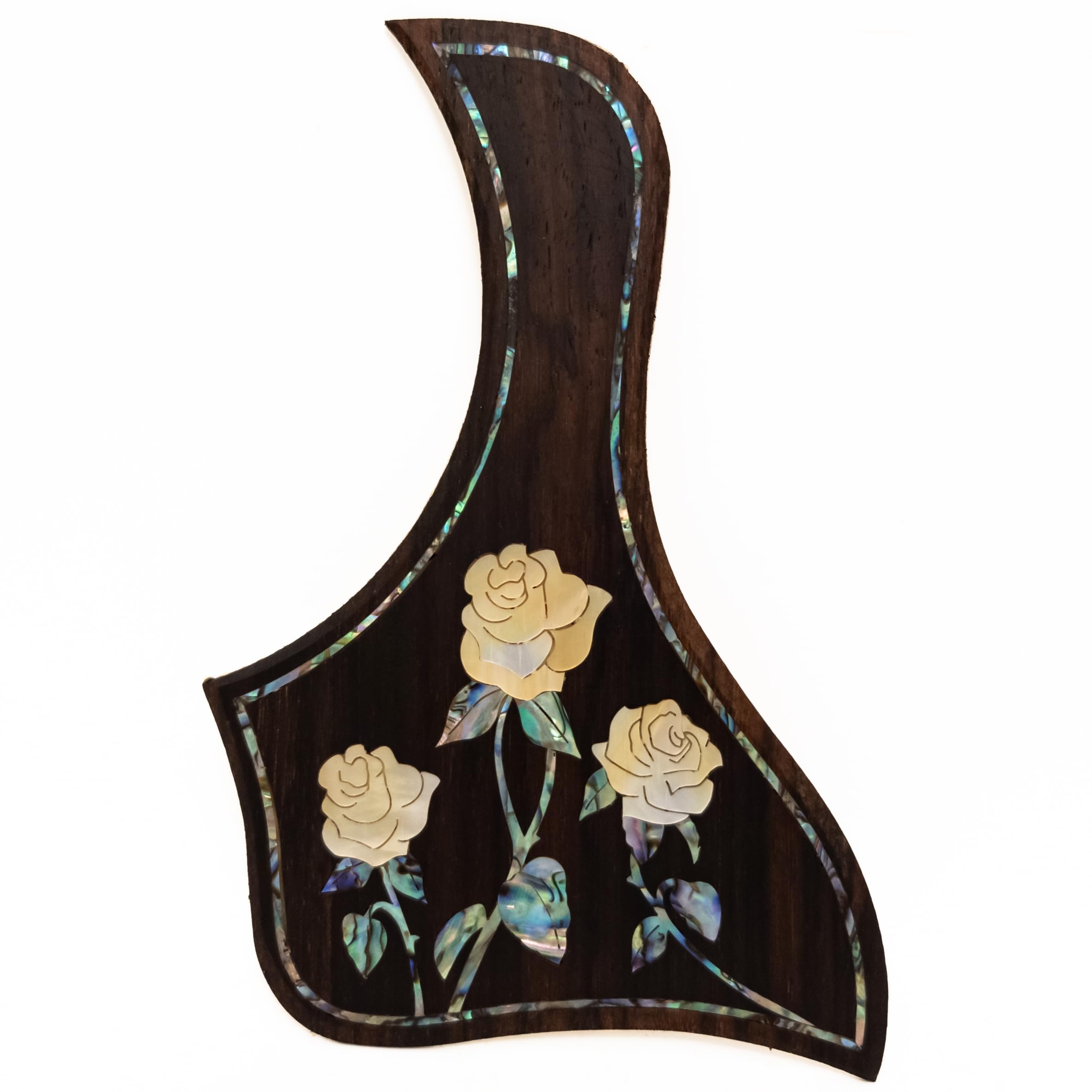 Wysokiej jakości pickguard do gitary akustycznej z palisandru – do gitary Taylor z wkładką z prawdziwej muszli Abalone, samoprzylepny z podkładem 3M, 27 unikalnych wzorów i wielu rozmiarów (SN10)