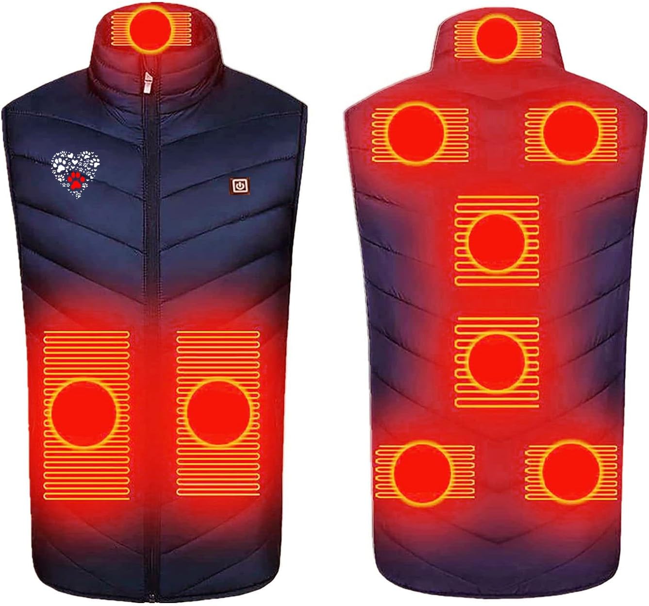 FZYLQY Heated Vest Women Men Multi Heated Zones Winter Hiking Vests Lightweight Heating Vest Battery Pack Not Included