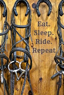 Eat, Sleep, Ride. Repeat: A 120-Page Blank Notebook for Equestrians, Riders & Horse Lovers