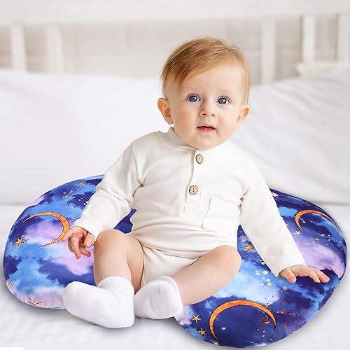 Miniatura 5 de DILIMI Funda de almohada de lactancia elástica extraíble para almohadas de lactancia, funda ultra suave y cómoda para bebés niñas y niños, luna